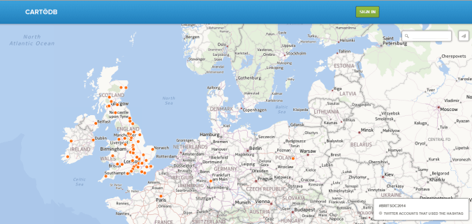 Visualising the #Britsoc14 network